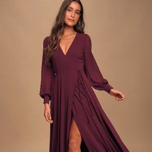 Burgundy Wrap Dress